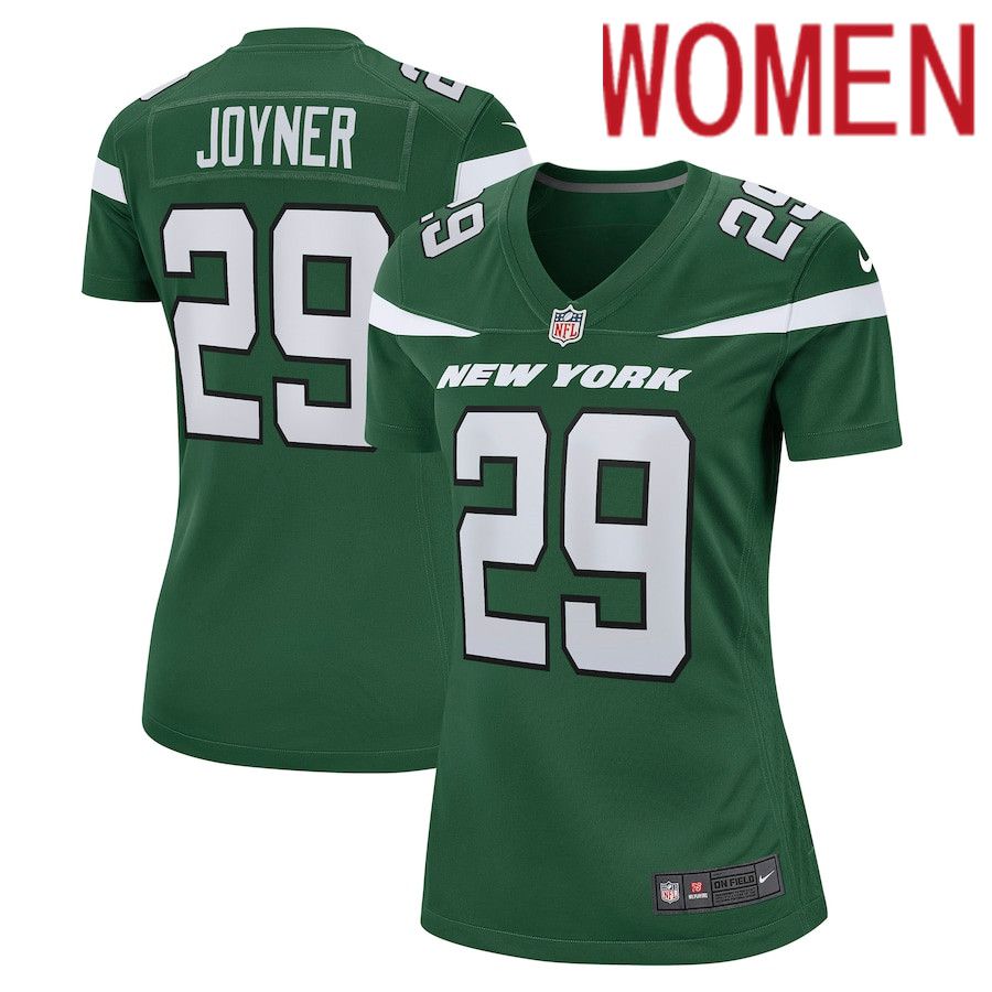 Women New York Jets #29 Lamarcus Joyner Nike Gotham Green Game NFL Jersey